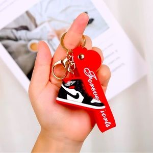 3D JORDAN RETRO 1’s KEYCHAINS w/ STRAP (multiple colors available) $10 each!!